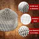 findmall 1200 Count 1-1/4-Inch x .090-Inch Ring Shank 304 Stainless Steel 15-Degree Siding Nails