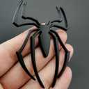 6 x 2 Pcs 3D Spider Shape Chrome Emblem Badges Sticker for AirPods Max Decoration for All Universal Car Vehicle, Truck, Motorcycle, RV, Scooter, SUV, Door, Window Decor (Black)