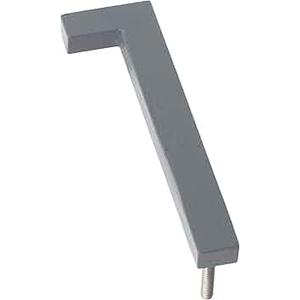 Montague Metal Products MHN-16-F-GY1-1 Solid Brushed Aluminum Modern Floating Address House Numbers, 16", Powder Coated Gray