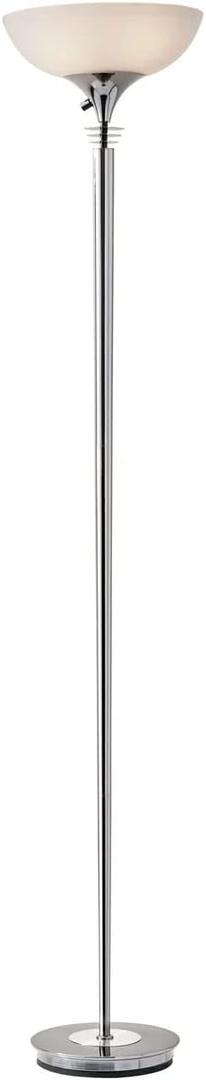 Adesso 5120-22 Metropolis 300W Torchiere, Floor Lamp, Chrome Finish