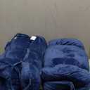 4 Pack Chair Cushions for Dining Office Kitchen Chairs 19" x 19" Chair Pads and Cushion Comfort Seat Cushion with Ties (Navy Velvet)