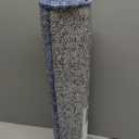 Nicole Miller New York Patio Country Julia Transitional Geometric Indoor/Outdoor Runner Area Rug, Blue/Grey, 1'9"x7'2"