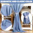 Chumia 24 Pack Chiffon Table Runners Romantic Sheer Table Decorations Long Tulle Runner for Wedding Bridal Shower Party Supplies Decor, 118 x 12 Inches(Dusty Blue)