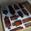 Liengoron Bud Vase Set of 29 in Bulk Amber Glass Bud Vase 29 Pack Bud Vases for Centerpieces Vintage Amber Mini Flower Vases for Home Centerpieces Wedding Decorations