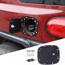 Fuel Filler Door Locking Gas Tank Cap Cover Compatible with Toyota FJ Cruiser 2007-2021, Gas Tank Doors Replacement, Aluminum Gas Cap Fuel Filler Door Cover (Black)