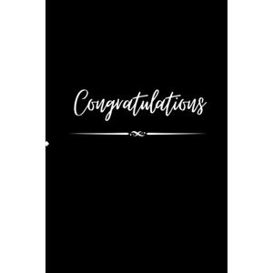 Congratulations sketchbook / 100 pages / 6 x 9 inches / simple black design