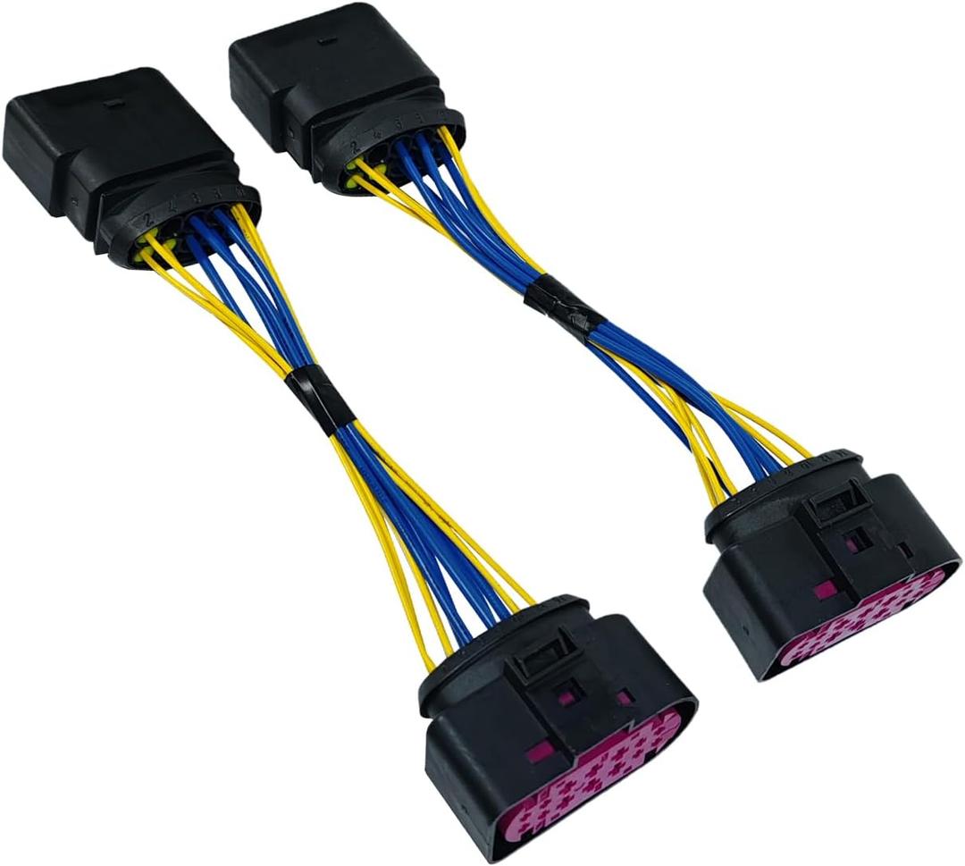 10 to 14 Pin Xenon HID Headlamp Headlight Connector Adapter Replacement 1J0 973 737 Compatible with VW Tiguan Passa 2015