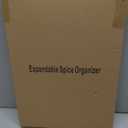 Bamboo Spice Drawer Organizer, (Need 3.1 Deep Drawer) Expandable 4 Tier Spice Rack for Cabinet (From 12" to 23" Wide), Seasoning Storage Insert, Spice Organizer for Drawer, Jars Not Included (Natural)