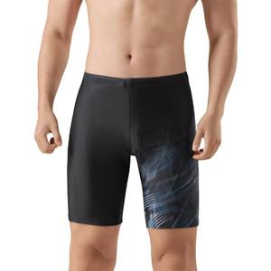 Angel season Swim Jammers for Men Quick Dry Athletic Compression Training Swimsuit Durable Chlorine Resistant Swim Short Drak Black (Black, M)