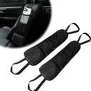 2PCS Car Seat Side Organizer, Front Seat Storage Hanging Bag Mesh Pocket Stuff Holder, Multi-Pocket Vehicle Storage Net Organizer for Drink Glasses Phone Wallet, Car Accessories