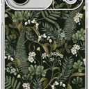 Green Botanical Plants Phone Case Compatible with iPhone 17 Pro, Nature Floral Leaves Cover for iPhone 17 Pro, Soft Trendy Design TPU Bumper Cover Case