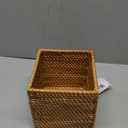 Rattan Tissue Box Cover Square, Hand Woven Wicker Tissue Holder, 5.5 x 5.5 X 5.7 inch, Natural