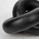 Table Decor Handcrafted Wooden Knot Sculpture Decor Modern Nordic Style Decorative Accent for Home, Office, Shelf, and Console Table Matte Black Finish, 7"x4.7"