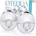 Hands Free Breast Pump Wearable MY375  Strong Suction, Low Noise, Wearable Breastfeeding Pump with 4 Mode &12 Levels, Portable Electric Breast Pump 24mm  19/21/Insert/Flange, 2 Pack (White)