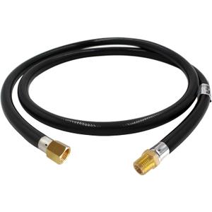 MCAMPAS 1/4 Inch NPT Propane Appliance Extension 5 Feet High Pressure Hose For Gas grills, Turkey Fryers, Fire Pit, Mr Heater.RV Equipment Etc- 1/4" Male NPT x 1/4" Female NPT