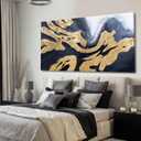 Kureful Abstract Large Wall Art Neutral Wall Decorations Modern Paintings Wall Decor 24"x48" Decorative Pictures for Bedroom Kitchen Artwork