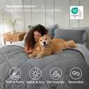 Bedsure Twin XL Comforter Set - 5 Pieces Reversible Grey Bedding, Twin XL Size Bed Set for All Seasons, Bed in a Bag with Down Alternative Comforter, Sheets, Pillowcase & Sham