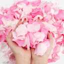 240 PCS Real Pink White Rose Flower Petals Confetti for Wedding Flower Girl to Throw 2.11oz Freeze Dried Rose Petal for Proposal Centerpieces Valentine's Day Romantic Night Decor