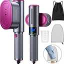 Travel Steamer for Clothes, 2-in-1 Steam Iron & Garment Steamer with Fast Heat-Up, 1200W Portable Handheld Clothes Steamer, Large Ceramic Heat Panel Quick Wrinkle Removal for Home/Travel/Hotel