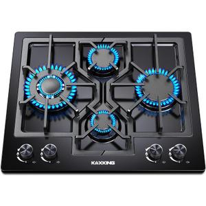 24 Inch Gas Cooktop, 4 Burner Built-In, Natural Gas Preset