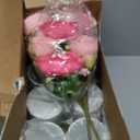 Domensi 6 Sets Wedding Floral Centerpiece for Table Decor, Artificial Peonies Silk Flowers Bouquet with Flower Foam and Metal Vase Faux Floral Arrangement for Bridal Shower Tea Party (Rose and Pink)