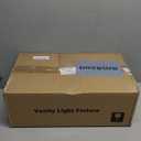 3-Light Bathroom Light Fixtures, Brushed Nickel Vanity Light, Farmhouse Wall Lights with Milky White Frosted Glass Shades, Bathroom Wall Lamp for Mirror Kitchen Bedroom Hallway Living Room