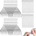 40 Pcs Cuticle Trimmer with Pusher,Stainless Steel Cuticle Nippers, Nail Edge Cutter Clippers Dead Skin Trimmer Pointed Pedicure Manicure Nipper Remover Care Tools Bulk for Fingernails Toenails