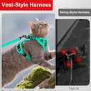 Cat Harness and Leash for Walking Escape Proof Soft Adjustable Cat Leash Breathable Comfortable Vest Easy to Wear Kitten Harness for Outdoor Travel (Emerald, S (7-12lb))