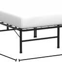 Linenspa Folding Metal Platform Bed Frame - No Box Spring Needed - Underbed Storage - Simple Toolless Assembly - Mattress Foundation - 14" High - Traditional Design - Sturdy Steel - Twin XL Size