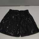 WELAKEN Sparkly Sequin Shorts for Girls Kids High Waist Elastic Party Dance Shorts Black 12Y