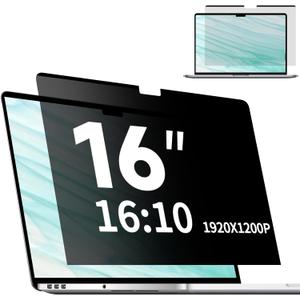 Magnetic Laptop Privacy Screen 16 Inch 16:10, Removable Matte Anti Glare Blue Light Filter - Computer Privacy Shield for 16" with 1920x1200 Resolution Laptop