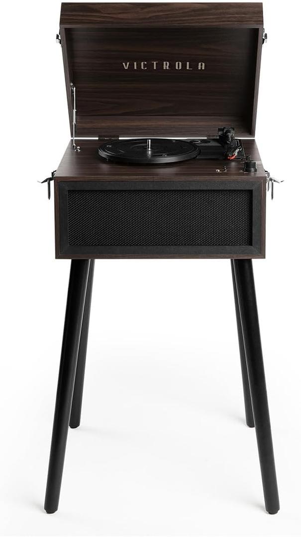 Victrola Liberty  Bluetooth Record Player  5-in-1 Turntable with Vinyl Stream, FM Radio, USB Playback, Built-in Speakers, Use as Stand or Tabletop Player (Espresso) Victrola Liberty  Bluetooth Record Player  5-in-1 Turntable with Vinyl Stream, FM Radio, USB Playback, Built-in Speakers, Use as Stand or Tabletop Player (Espresso)