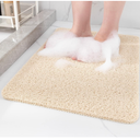 NonSlip Shower Mat Bathtub Mat for Bath Tub,Anti Slip Bath Tub Mat,Floor Mat,Soft PVC Loofah Bathroom Mats,Foot Scrubber Mat,Quick Drying Easy Cleaning Mats for Wet Areas（40 * 16 Beige）