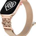 Celtic Knot Metal Band Compatible with Apple Watch Bands for Women 38/40/41/42/44/45/46/49mm Stainless Steel Magnetic Loop Mesh Dressy Strap for iWatch SE Series 10/9/8/7/6/5/4/3/2/1/Ultra(1/2)