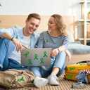 66 Pcs Mental Health Awareness Gifts Bulk Green Ribbon Awareness Bracelet Wristbands Bead Necklaces Stickers Organza Bags Set for Mental Health Month Favors Charity Event Party Supplies