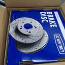 JC Whitney Front Drilled & Slotted Brake Rotors - 12.60 inch (320.00 mm)