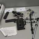 Battery Operated Wireless Wall Sconce - Modern Rechargeable Led Sconces in Black Gold Silver - Bedroom Decor Stick On Lights Set of 2 - Long Indoor Living Room Bathroom Remote Wall Light