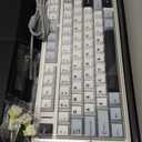 AULA F75 75% Wireless Mechanical Keyboard, Hot Swappable Creamy Keyboard, Pre-lubed Reaper Switches, 2.4GHz/Type-C/BT5.0, RGB Backlit Gaming Keyboards(White & Blue)