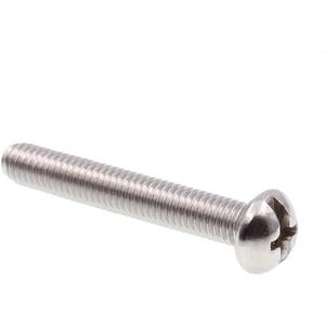 Prime-Line 9004329 Machine Screw, Round Head, Slotted/Phillips Combo, #10-32 X 1-1/4, Grade 18-8 Stainless Steel, Pack of 100