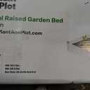 Plant & Plot Galvanized Raised Garden Beds Outdoor // 8×4×1 ft Planter Raised Beds for Gardening, Vegetables, Flowers (Dark Wood Grain) // Large Metal Garden Box // Patented Tool-Free Design