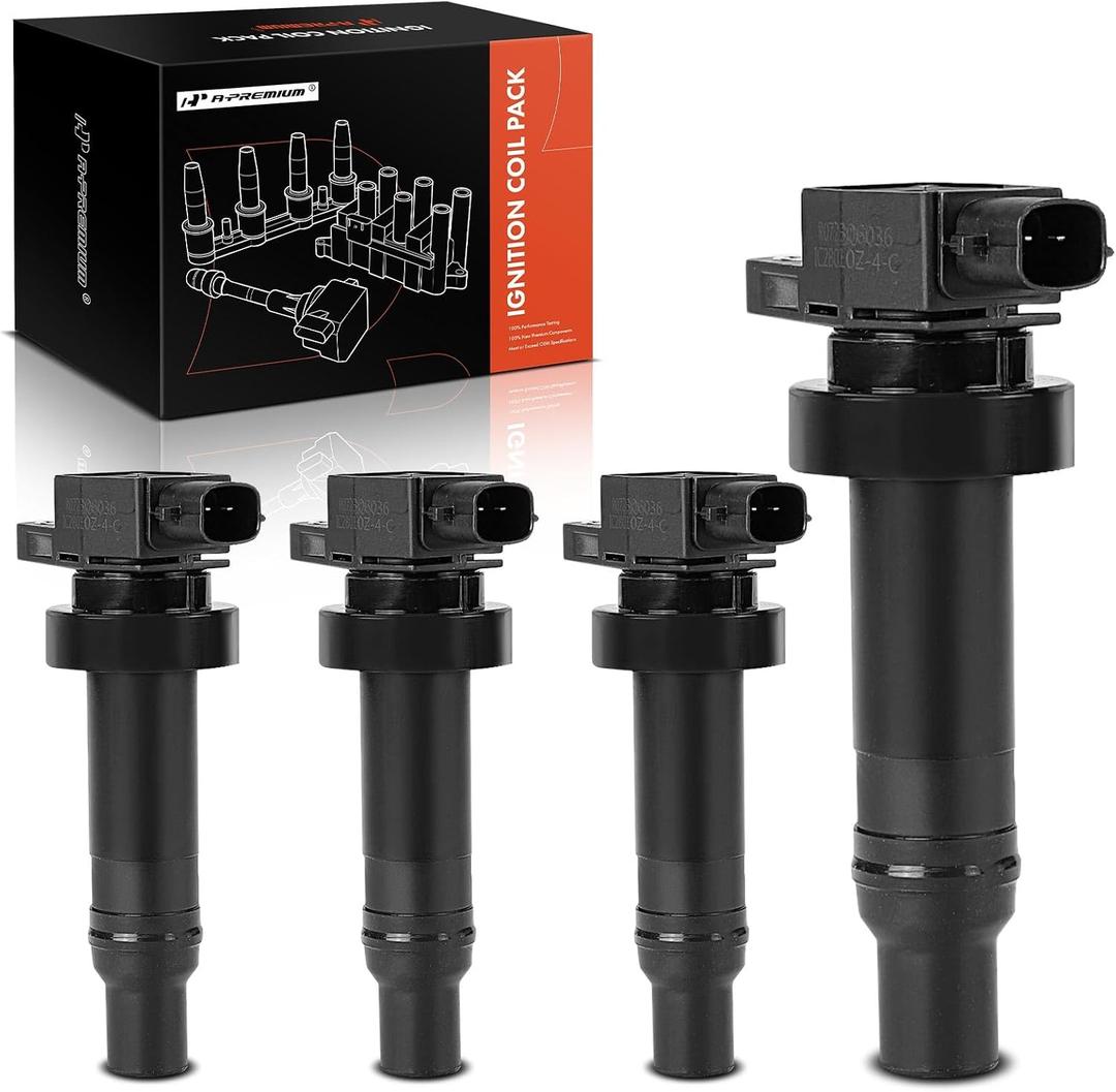 A-Premium Ignition Coil Pack Set of 4 Compatible with Kia Soul 2010 2011 L4 1.6L 27301-2B010
