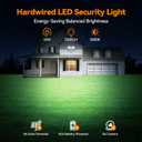 45W 5500LM PIR Motion Sensor Outdoor Lights, Dual Head LED Flood Light, 5000K Daylight, IP65 Waterproof Hardwired Dusk to Dawn Motion Detector Security Light for Outside Garage Yard (White)