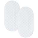 Bassinet Mattress Pad Cover Fit for Hourglass/Oval Bassinet Mattress, Waterproof Bassinet Mattress Protector Quilted Bassinet Sheets (32"x17") 2 Pack for Boys Girls, White