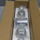 Votive Candle Holders, Silver Glass Candle Holder Set of 5 with Tray and Clear Pebbles, Mercury Christmas Tealight Candle Holder, Speckled Votive Holders Decor for New Year Wedding Party