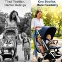 Detachable Seat Sling Accessory for Compatible Book-Fold Strollers, Foldable Mesh Add-On with Adjustable Straps, No-Tool Installation, Accessory Only