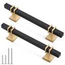 Lepatape 30 Pack 4 Inch Black and Gold Cabinet Pulls Black and Gold Cabinet Handles Kitchen Cabinet Pulls Dresser Drawer Pulls Kitchen Cabinet Hardware