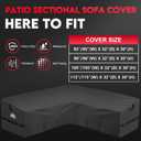 Zettum Outdoor V-Shaped Sectional Cover - 600D Patio Sectional Sofa Cover, Waterproof & Heavy Duty Patio Furniture Covers for Outdoor Sectional Sofa and Couch, 105x105 Inch Wide