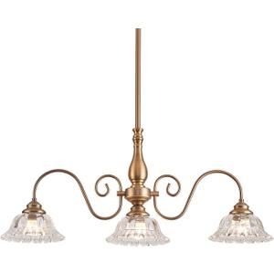 HDDFL 3 Lights Chandelier Light Vintage Pendant Lighting Fixtures Matte Brass Chandelier Lamp Kitchen Glass Pendant Lamp for Island Dining Room Living Room