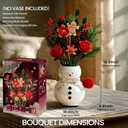 Christmas Flowers Bouquet Building Set, Xmas Rose Flower Building Block Compatible with Lego Flowers - Xmas Gift for Teen - Artificial Flowers Collection Home Decor, 865pcs