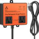 Refrigerator Surge Protector, Ortis Double Outlet Voltage Protector for Home Appliances with Time Delay, 5ft Power Cord, Protects Against Brownout, Spike, Instant Surge All Voltage Abnormalities (Orange)